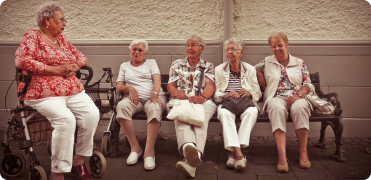 old poeple having a chat