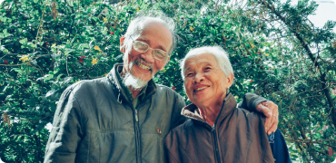 old couple holding hands
